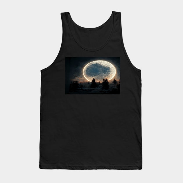 Unwind With The Moon And Relax Into Space Tank Top by Unwind-Art-Work